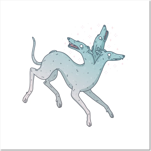 Greyhound Cerberus Wall Art by odsanyu